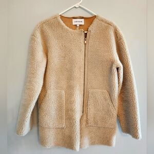 LOFT Elizabeth & James Cream Teddy Fleece Jacket SIZE XS